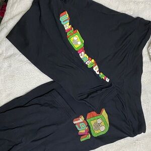 Disney Black Leggings with Vibrant Logo